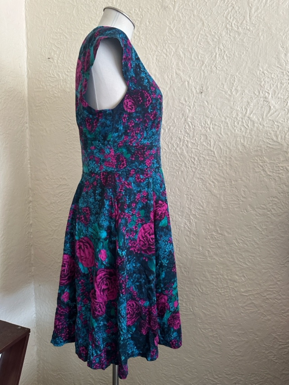 Plenty by Tracy Reese Mareena Dress 12 Blue Purple Floral Stitch Fix NWT - Picture 7 of 10